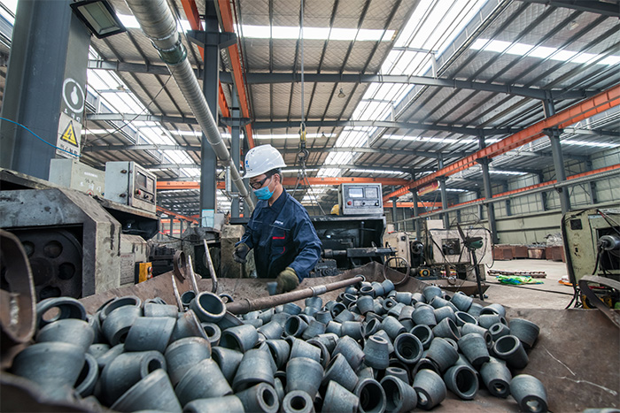 阿克苏网架配件-锥头加工车间